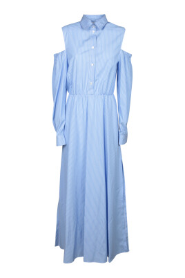striped-poplin-dress-with-stand-up-collar