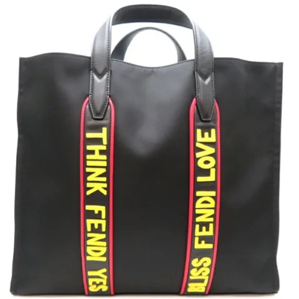Fendi Vintage Pre-owned Leather totes Black Dames