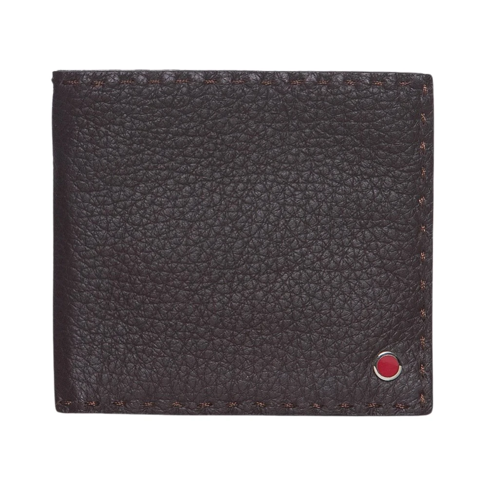 Kiton Portemonnee van hertenleer met kaartsleuven Brown Heren
