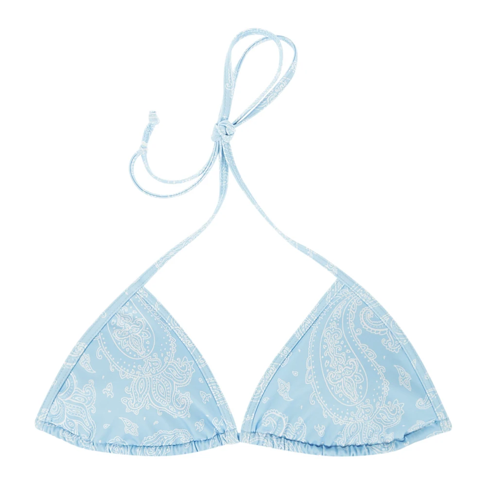 MC2 Saint Barth Gelamineerde Triangel Cup String Top Blue Dames