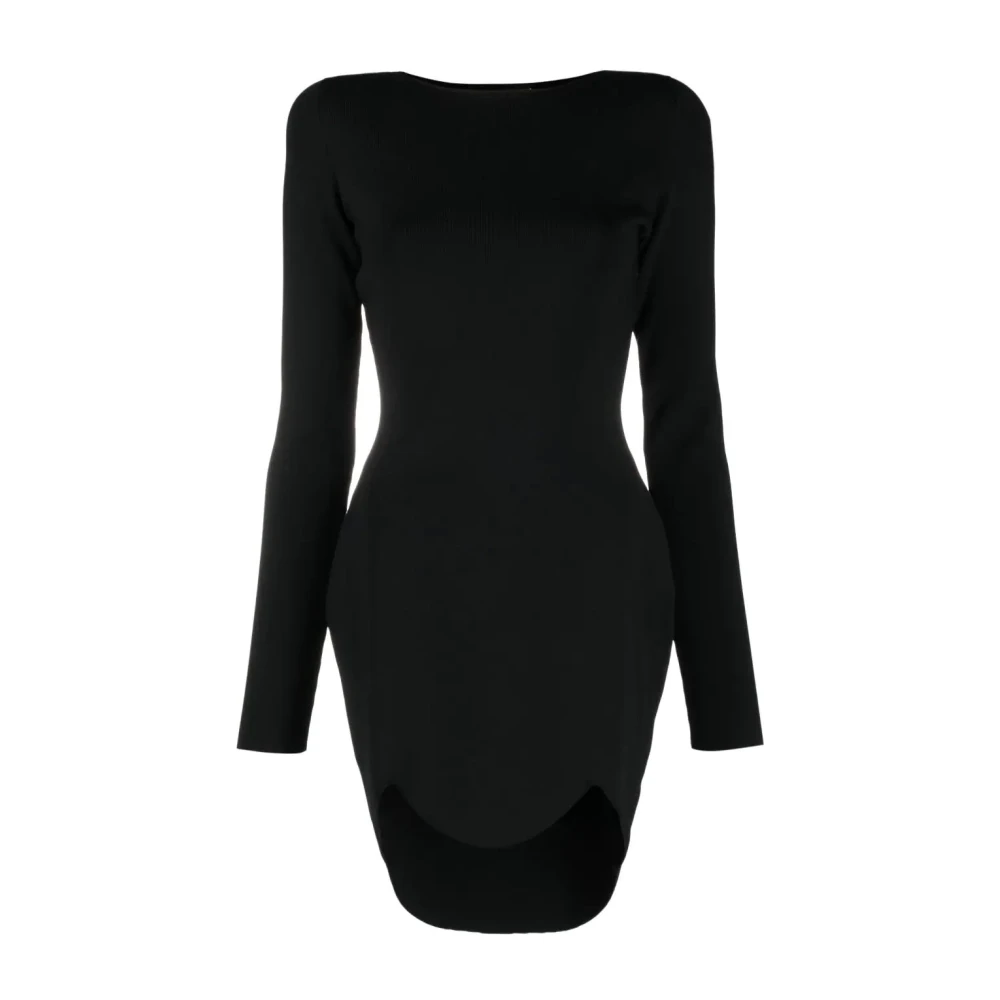 Dsquared2 Zwarte Mini Jurk met Viscose en Nylon Black Dames
