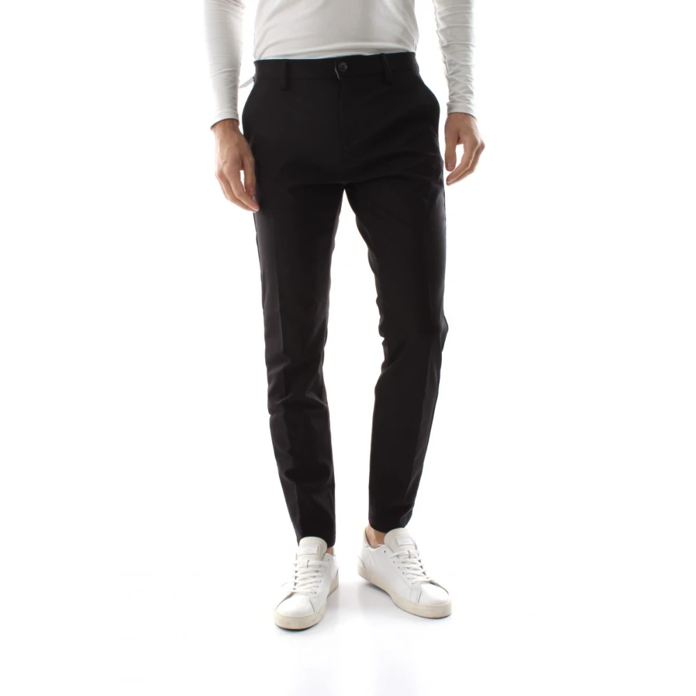 Mason's Mannelijk Zwart Broeken Heren, L, Katoen, Osaka Style Chino