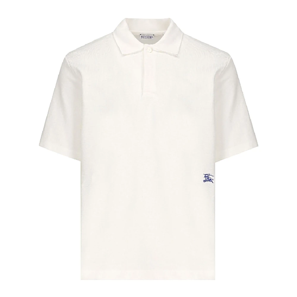 Burberry Men's White Ekd Logo Polo