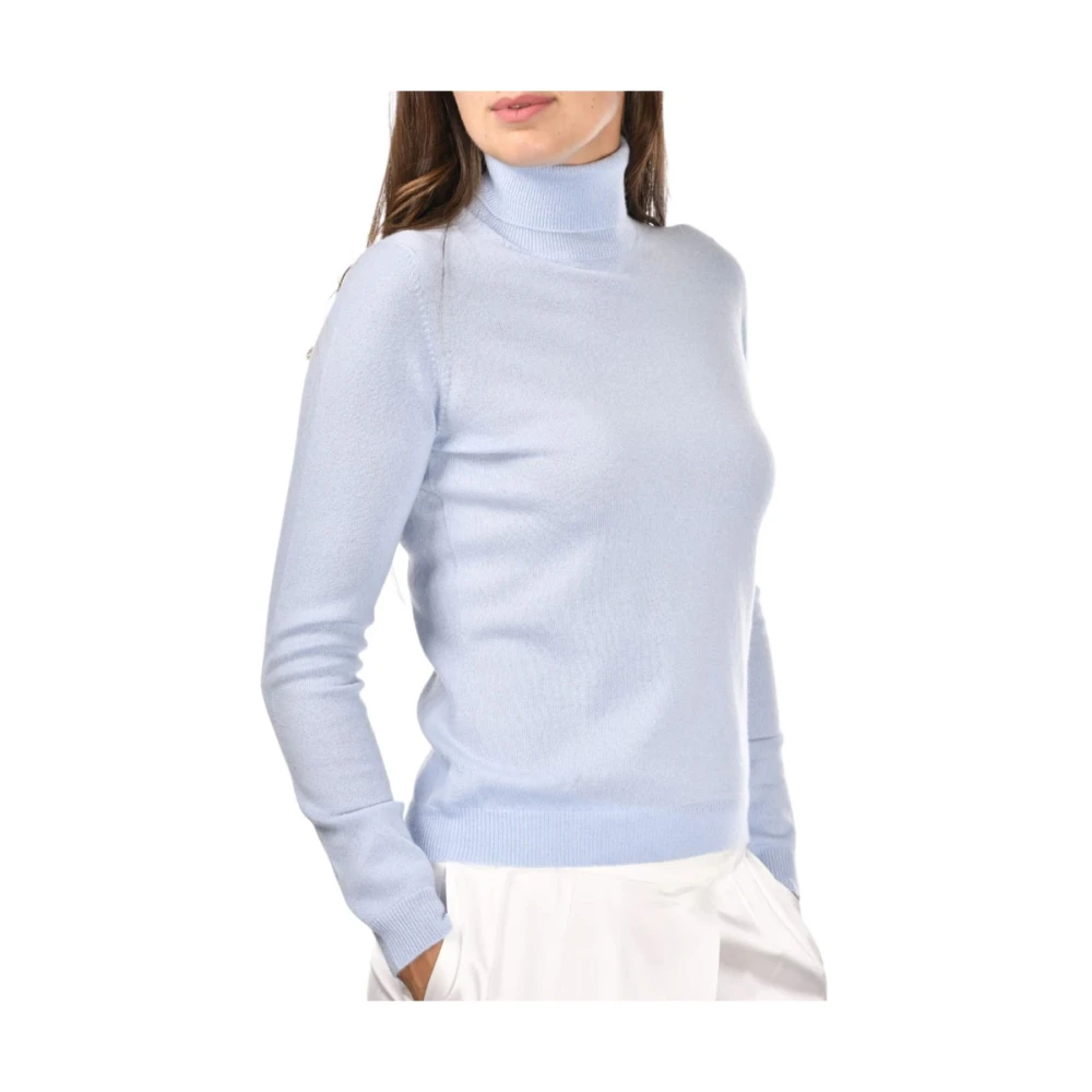 Gran Sasso Kasjmier Rolnek Trui Lichtblauw Blue Dames