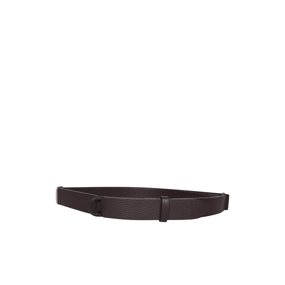 Orciani Men's Brown Belts, One Size, Micron Leather Nobuckle Belt