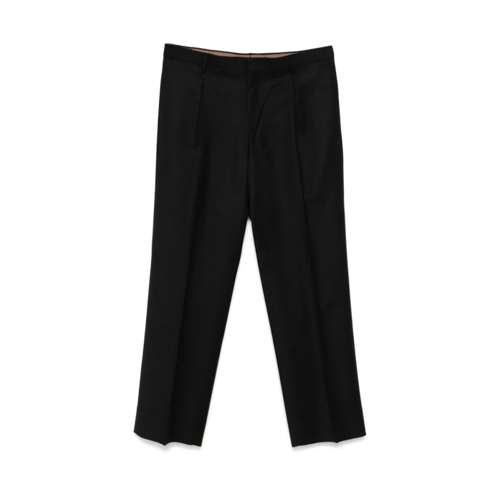 Briglia Zwarte Wollen Twill Broek Black Heren