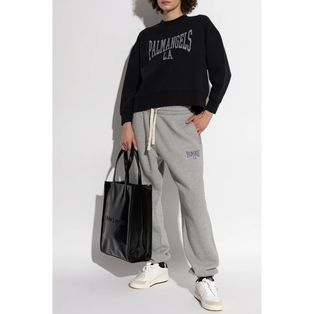 Palm Angels Sweatshirt met logo Black Dames