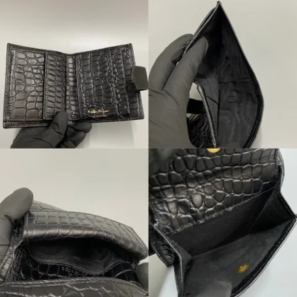 Salvatore Ferragamo Pre-owned Leather wallets Black Dames