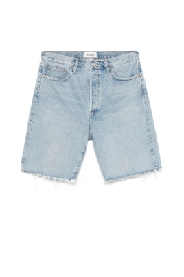 Blå Knappflyg Råa Hem Jeans