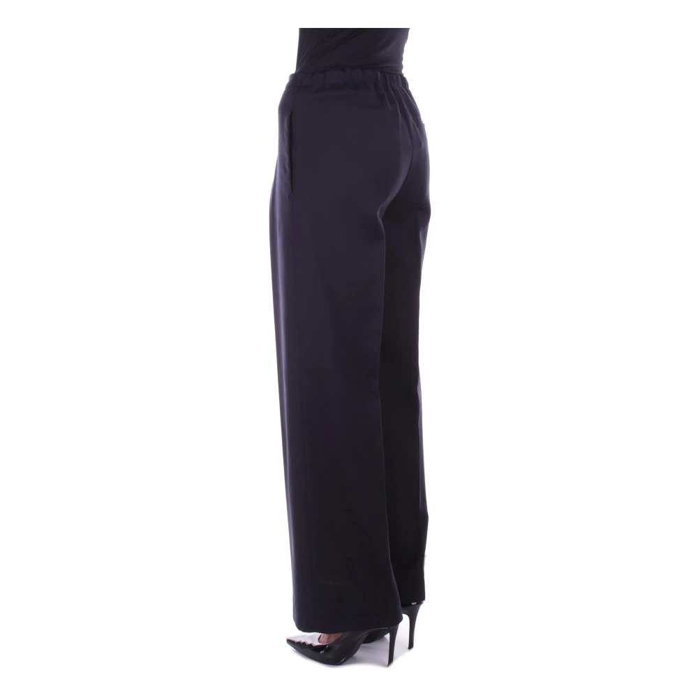Dondup Blauwe Broek met Logo Rits Sluiting Blue Dames