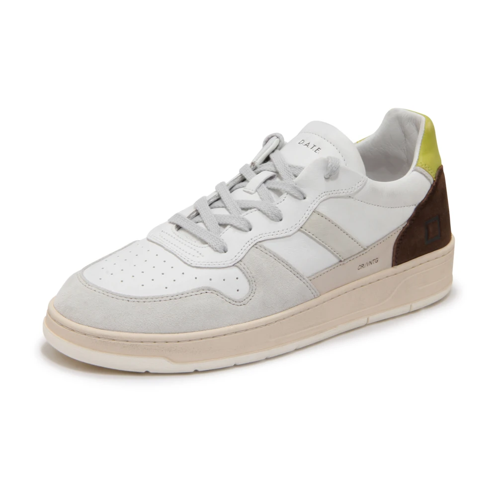 D.a.t.e. Men's White Court 2.0 Shoes