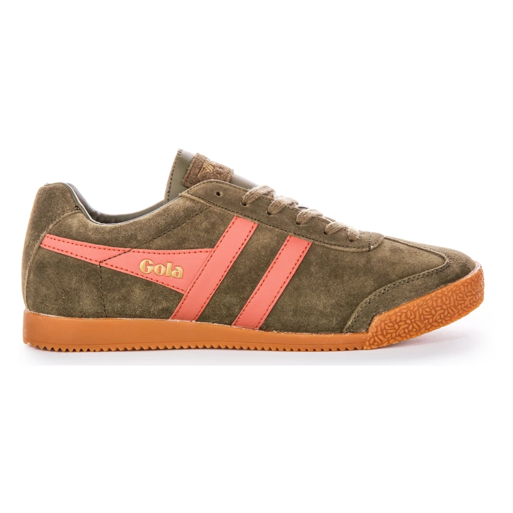 Gola Men's Orange Retro Harrier Trainers In Khaki