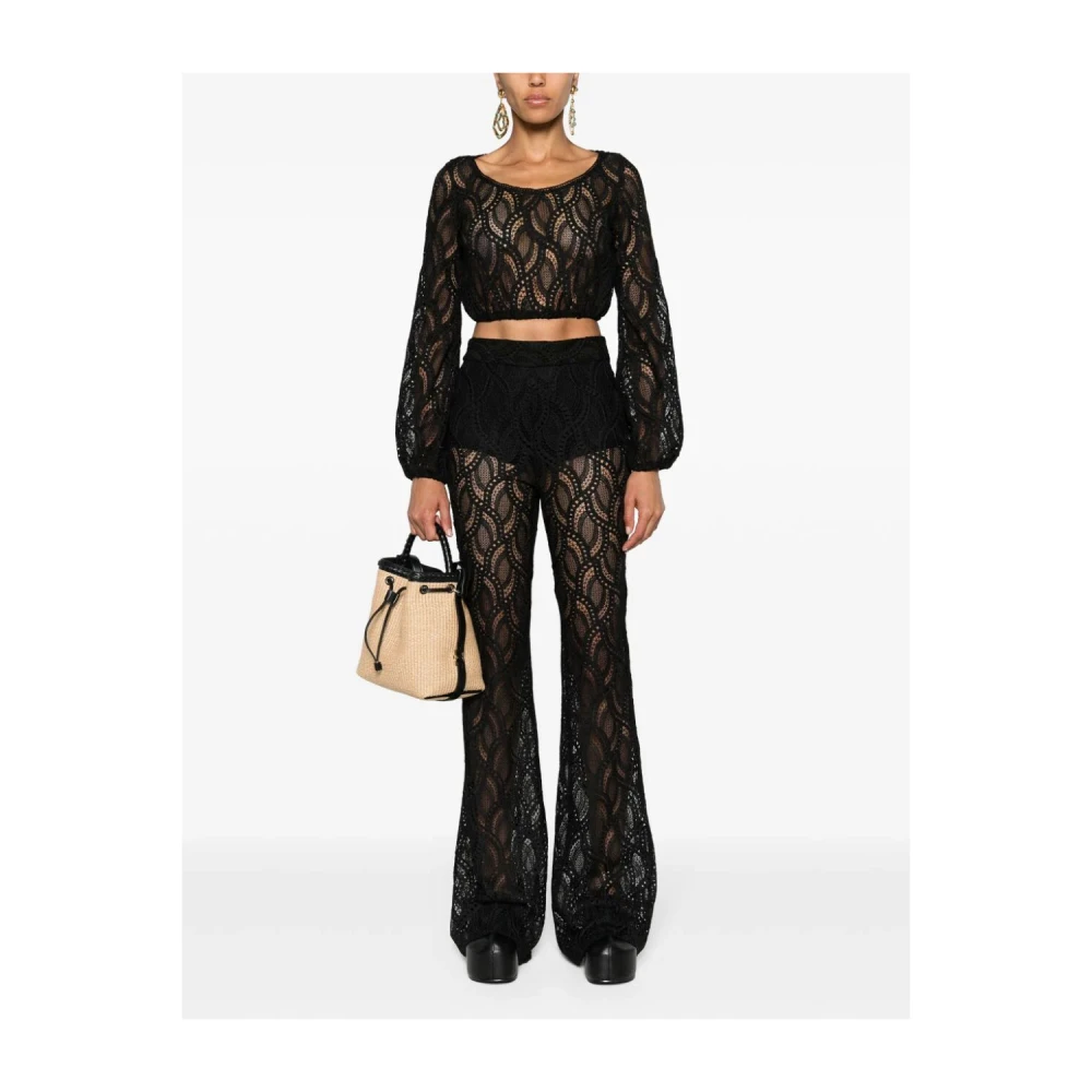 Ermanno Scervino Stijlvolle Zwarte Top voor Vrouwen Black Dames