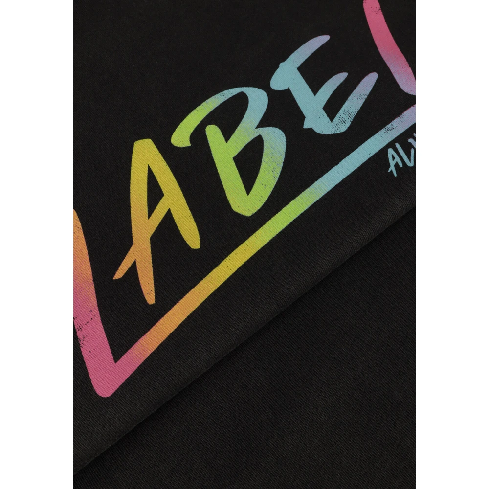 Alix The Label Kleurrijk Logo Gebreide T-shirt Gray Dames