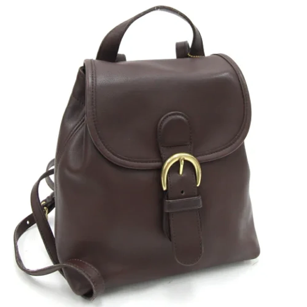 Coach Pre-owned Leather backpacks Brown Dames