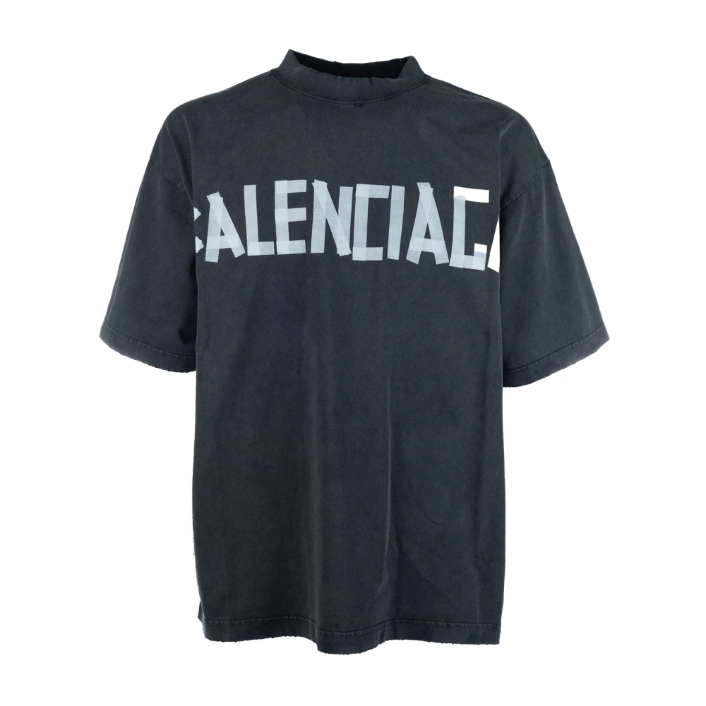 Balenciaga Casual Katoenen T-Shirt voor Mannen Black Heren