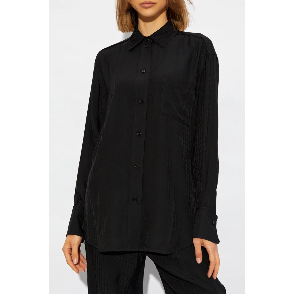 Victoria Beckham Shirt met logo Black Dames