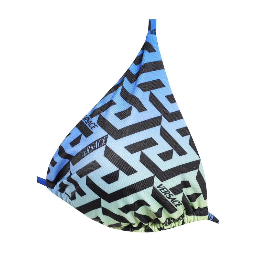 Versace Bikini Top met Logo Print Multicolor Dames