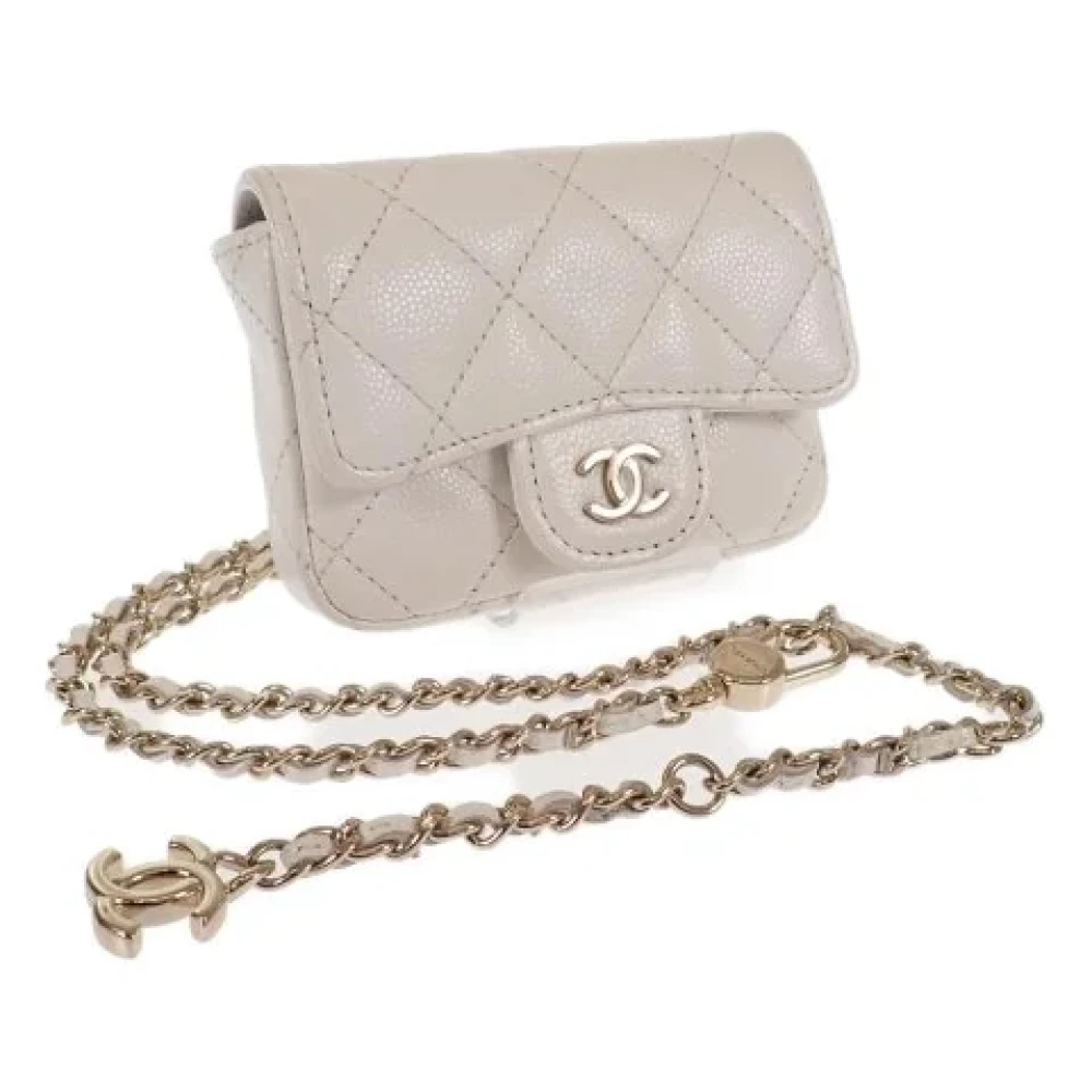 Chanel Vintage Pre-owned Leather chanel-bags White Dames