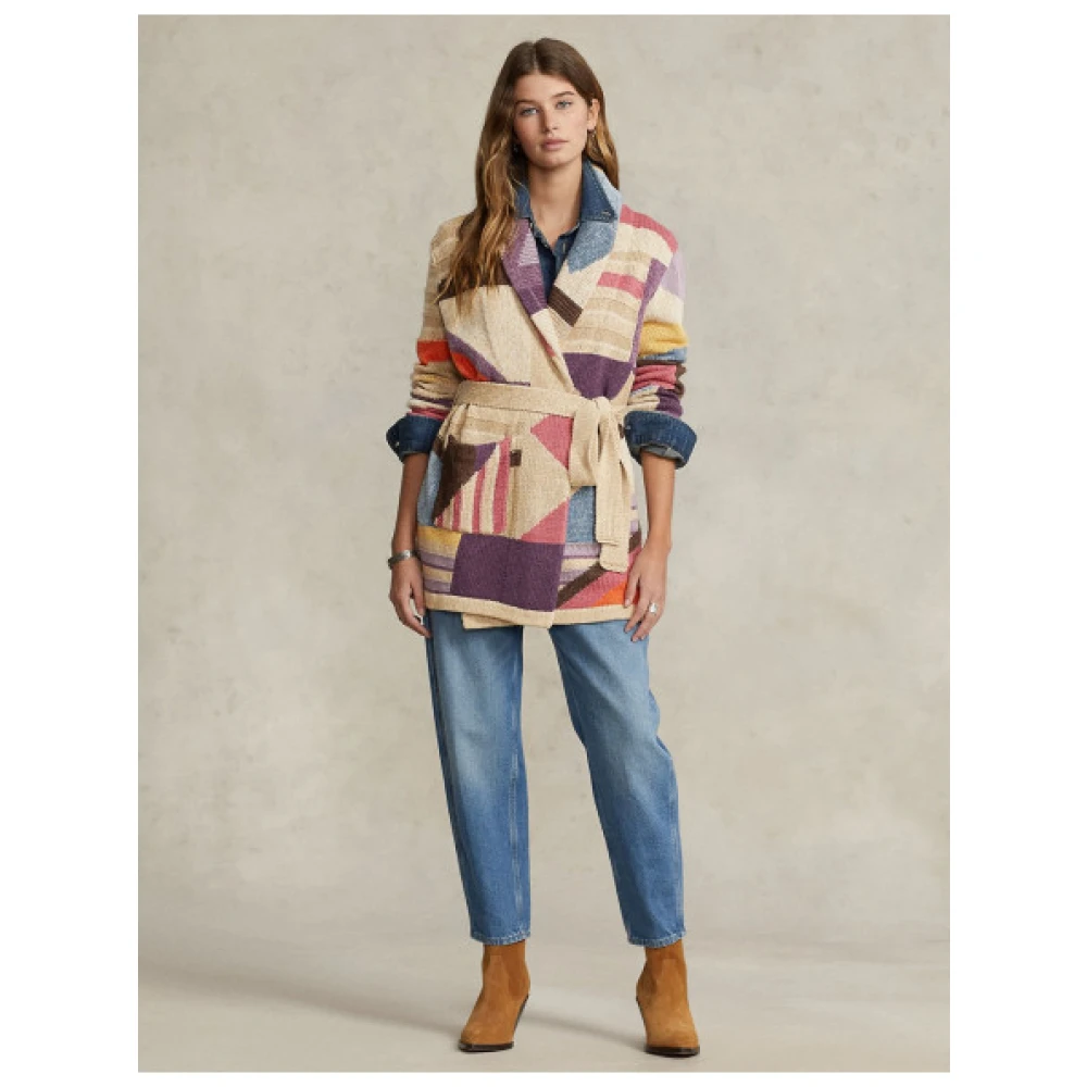 Polo Ralph Lauren Geometrisch Motief Cardigan Multicolor Dames
