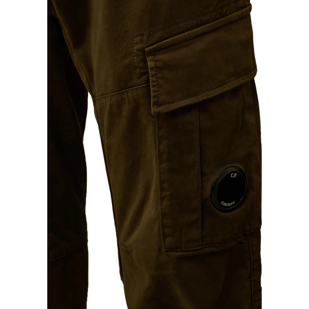 C.P. Company Cargo Katoen Stretch Broek Green Heren