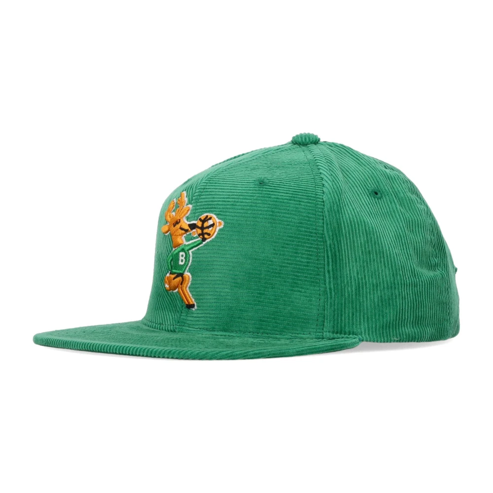 Mitchell & Ness NBA Velvet Flat Brim Cap Green Heren