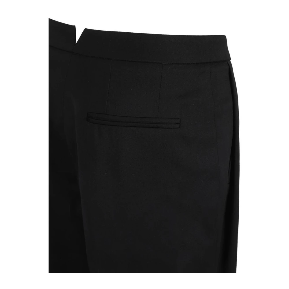 Givenchy Wijde wollen broek met knoop Black Dames
