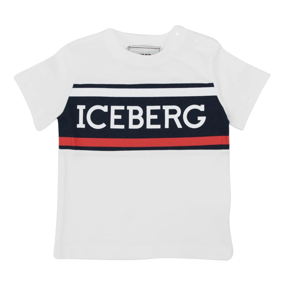 Iceberg Boys White T-Shirt - Kids Short Sleeve T-Shirts - 6 M - Kids