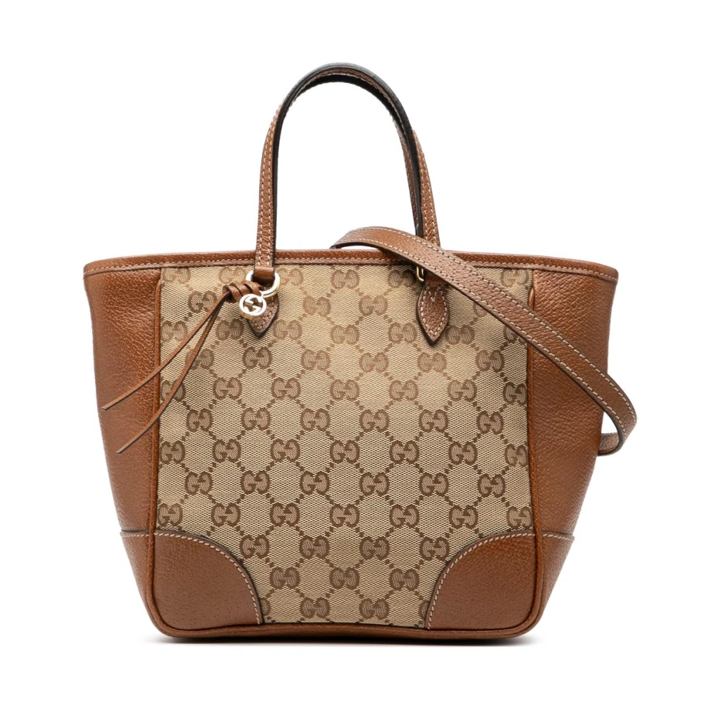 Gucci Vintage Women's Brown Pre-Owned Patterned Tote Bag