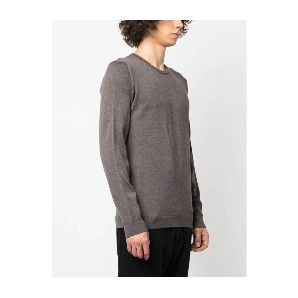Roberto Collina Stijlvolle Pullover met Ronde Hals Gray Heren