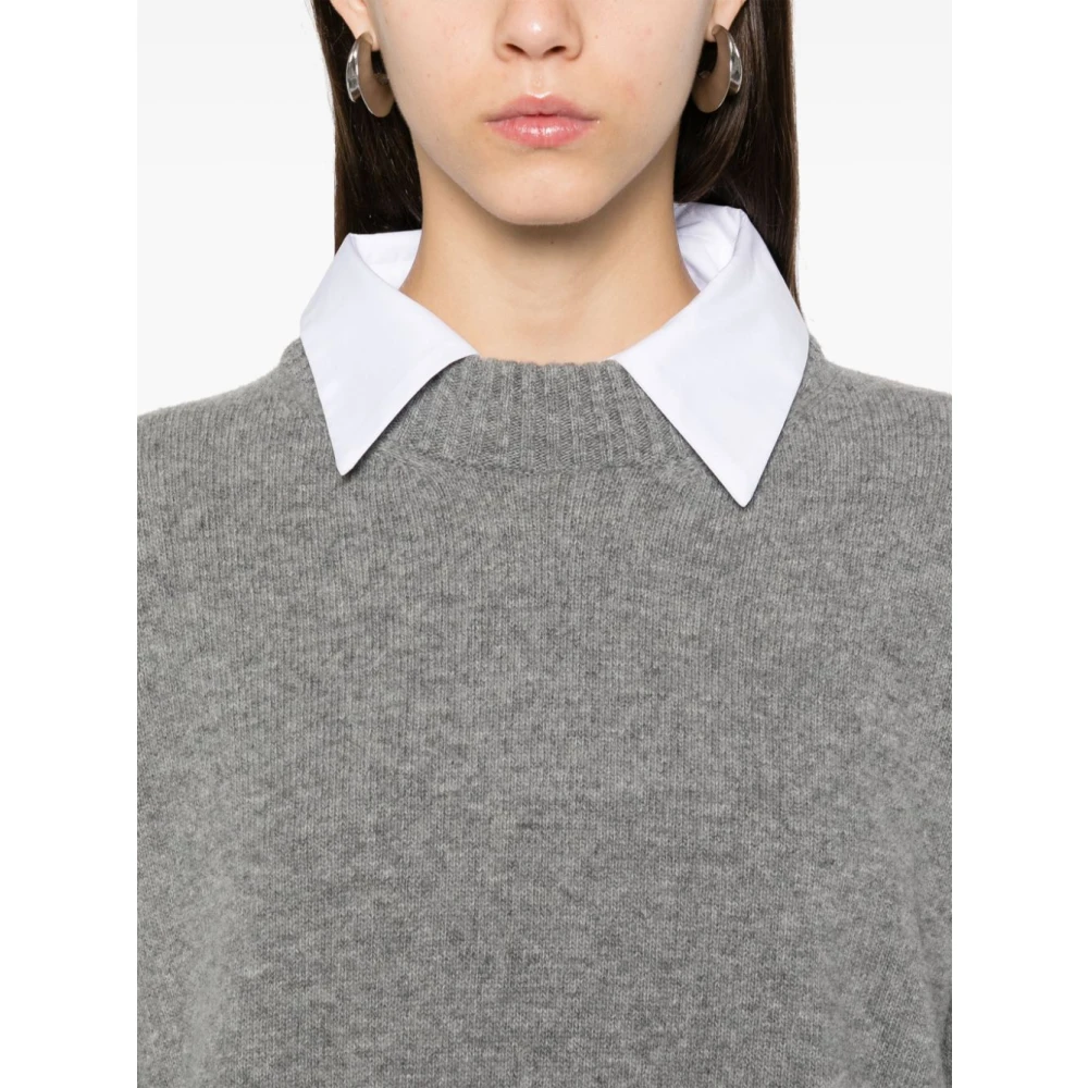Roberto Collina Mock Neck Shirts ML A5018 Gray Dames