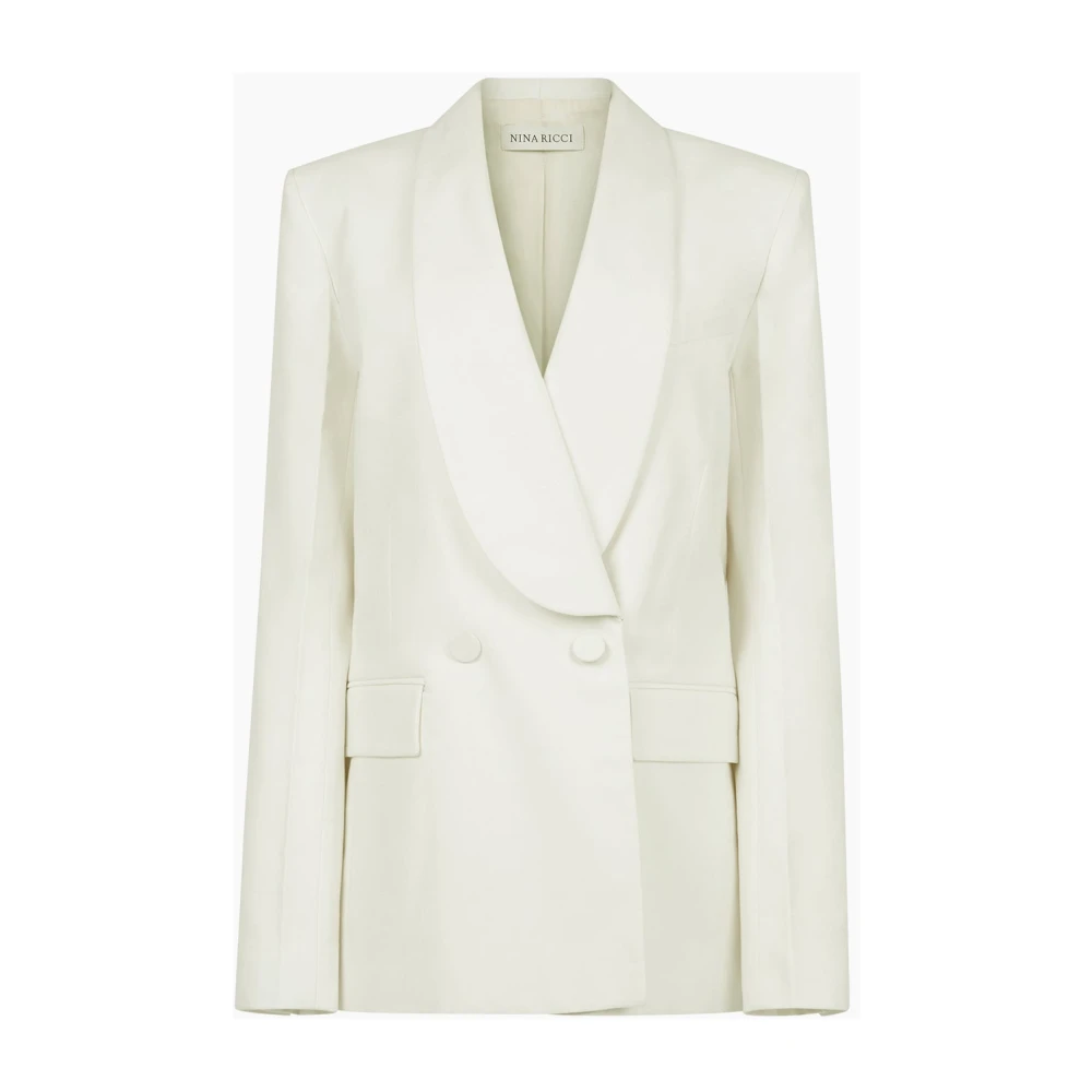 Nina Ricci Shawl Collar White Dames