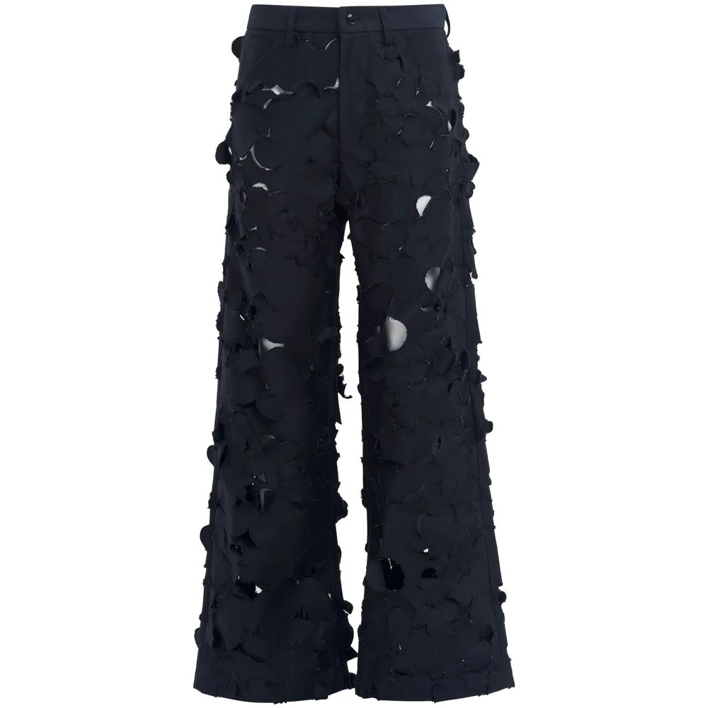 Marni Zwarte Katoenen Wijde Pijp Broek Black Heren