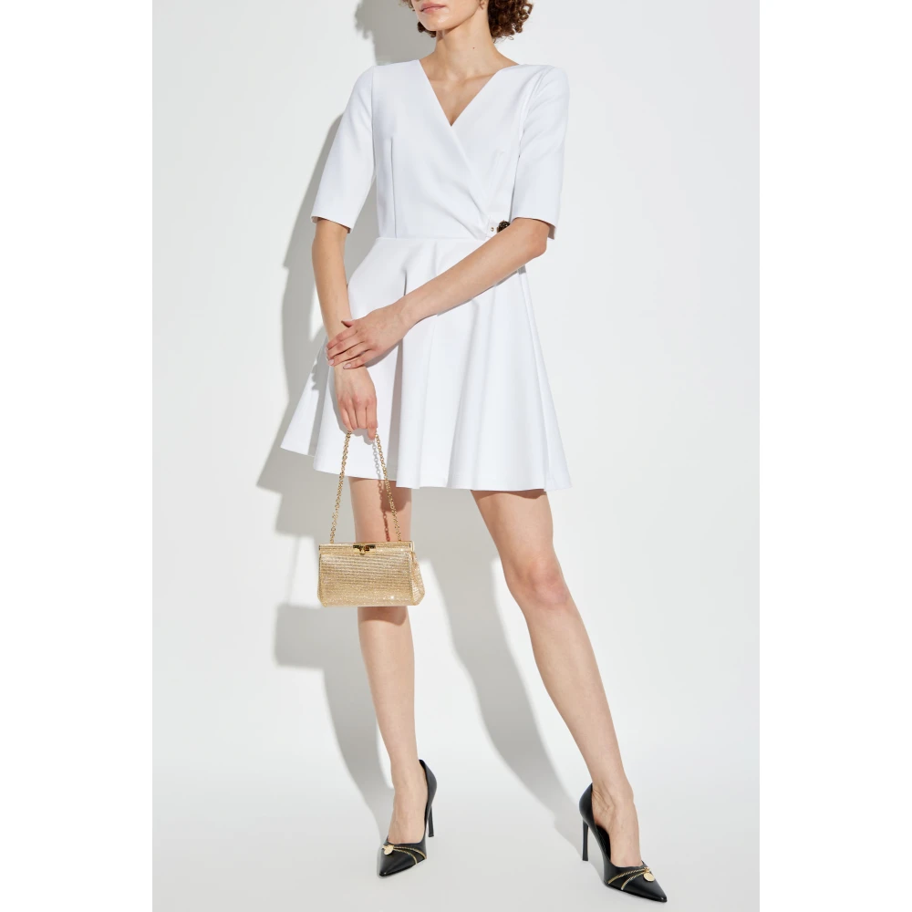 Versace Jeans Couture Jurk met gesp White Dames