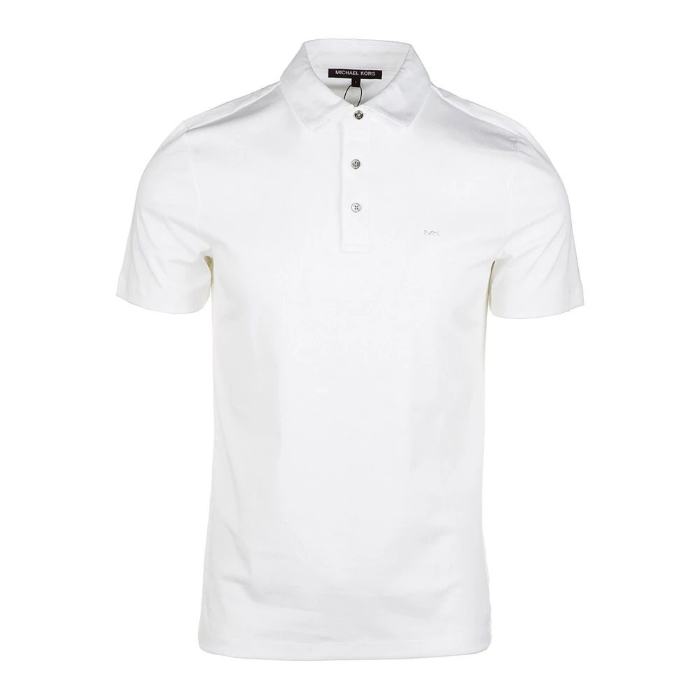 Michael Kors Effen Logo Polo Shirt White Heren