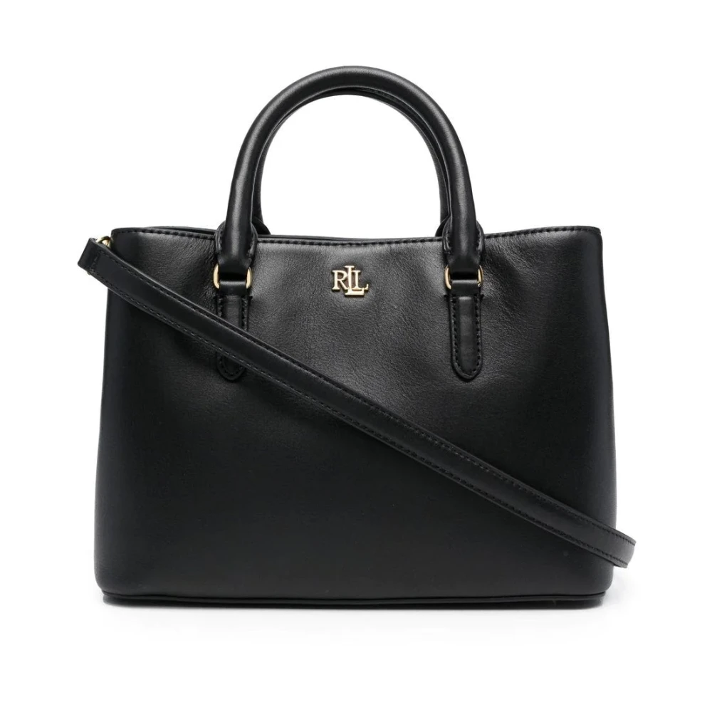 Ralph Lauren Donna Nero Nera Casual Media Borsa Satchel
