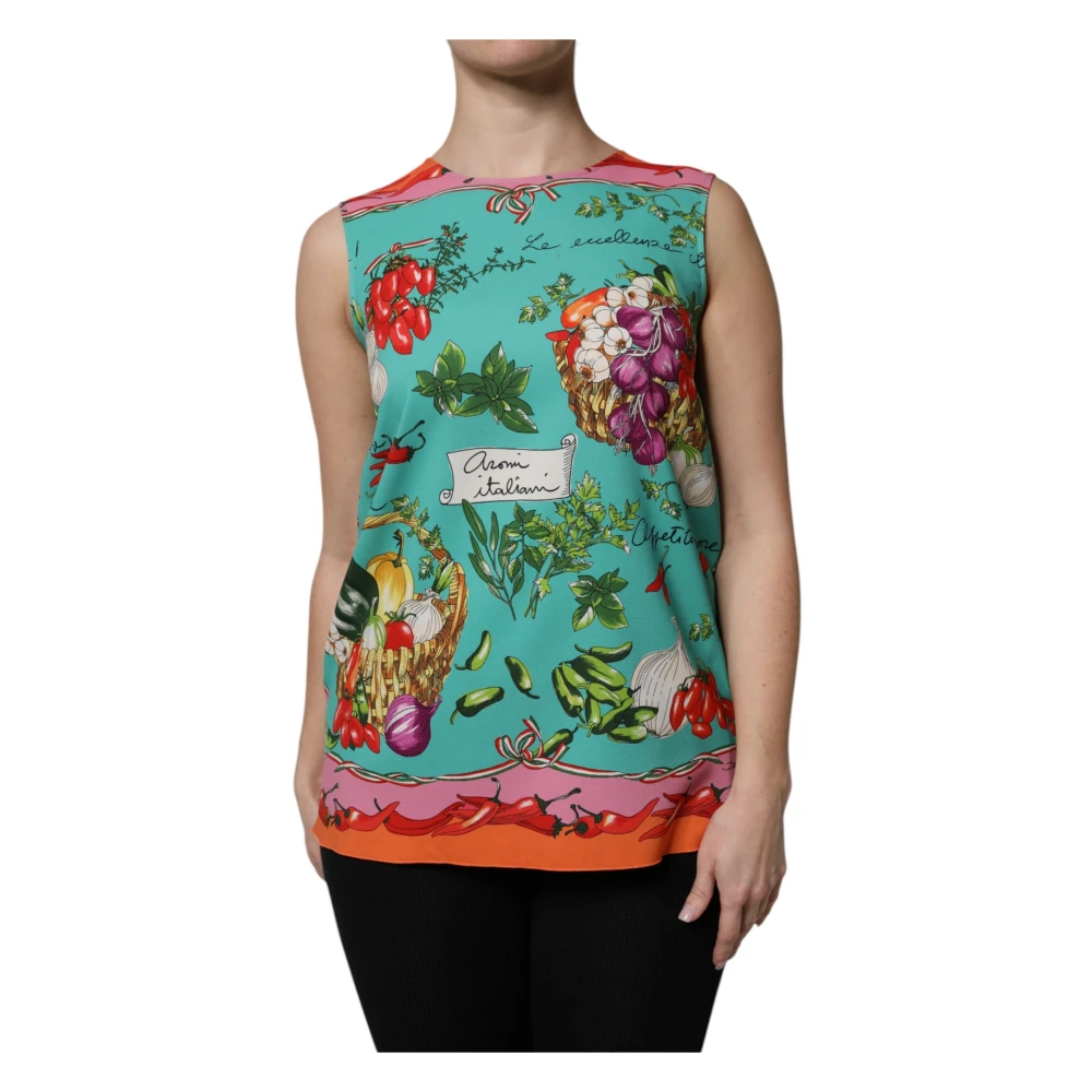 Dolce & Gabbana Women's Floral Silk Sleeveless Tank Top
