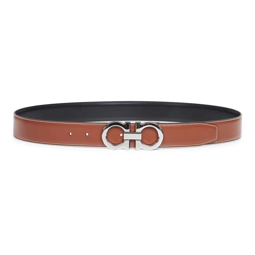 Ferragamo Uomo Marrone - Cintura Reversibile Gancini - Accessories - 115 Cm
