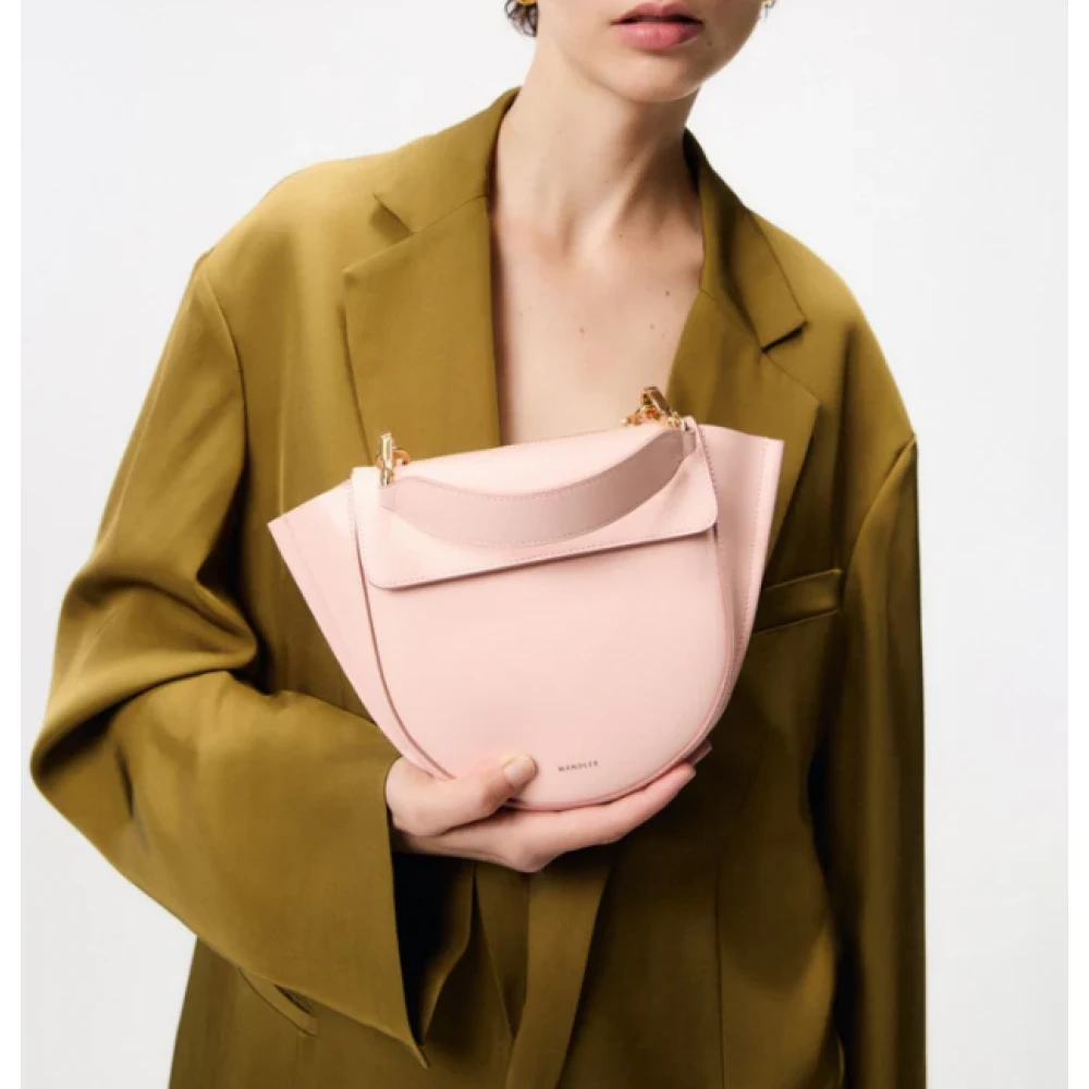 Wandler Roze Magnetische Sluiting Crossbody Tas Pink Dames