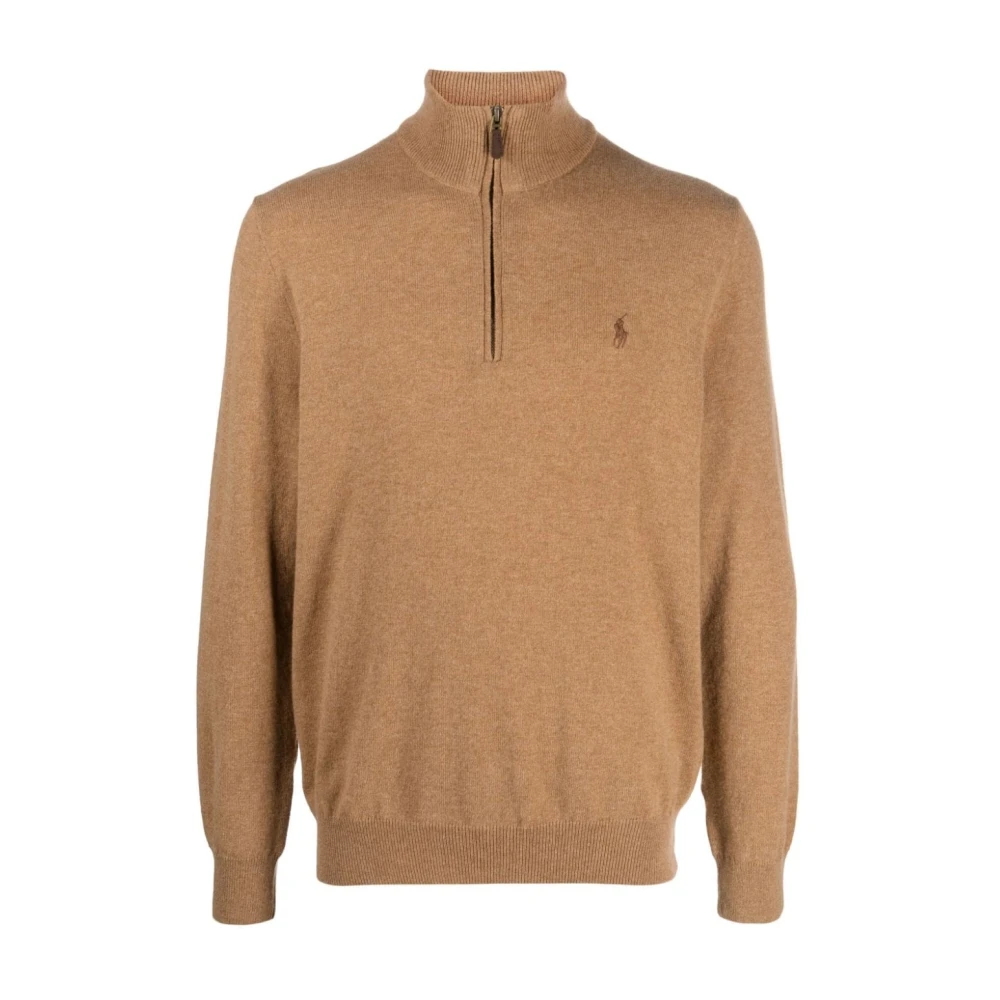 Polo Ralph Lauren Men's Brown Knitwear Sleeve Pullover - Turtlenecks - Xl - Knitwear