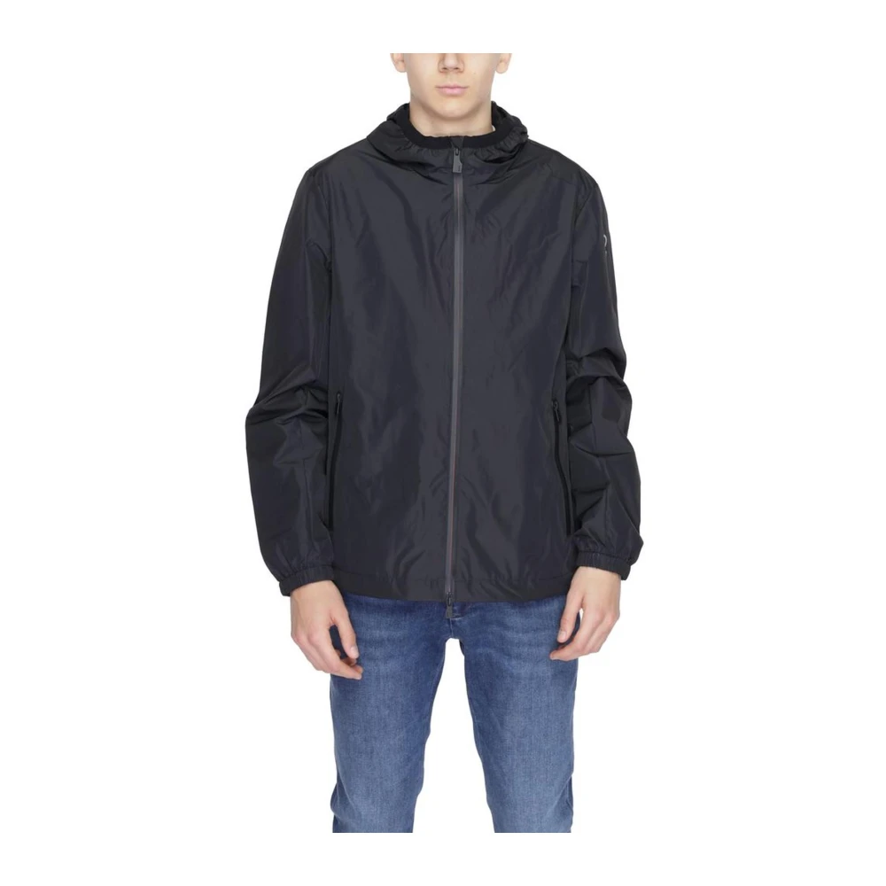 Suns Klassieke polyesterjas voor mannen Black Heren