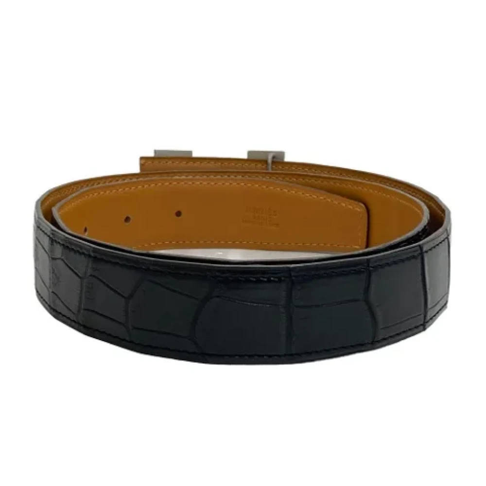 Hermès Vintage Pre-owned Leather belts Black Heren