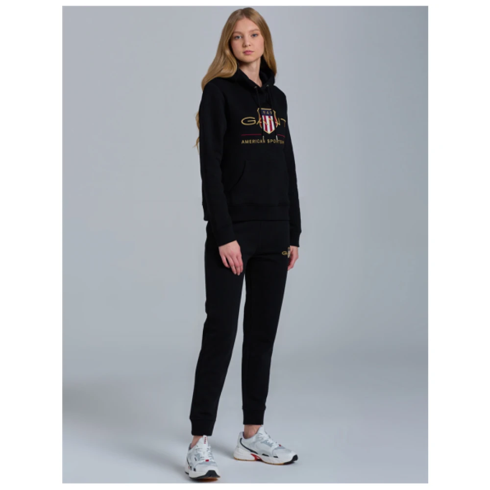 Gant Gouden Effect Hoodie Black Heren