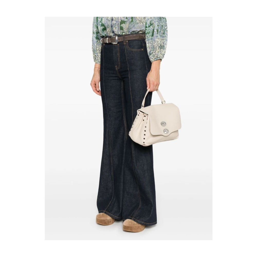Zanellato Crème Tassen met Draaisluiting Beige Dames