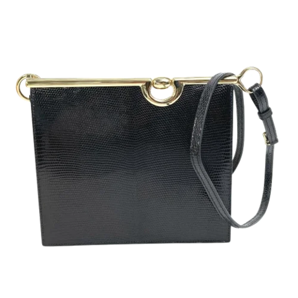 Hermès Vintage Pre-owned Fabric shoulder-bags Black Dames