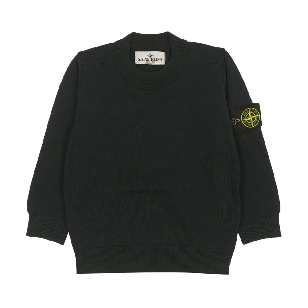 Stone Island Boys Black Kids Sweatshirts, 8 Y, Sleveless Knitwear