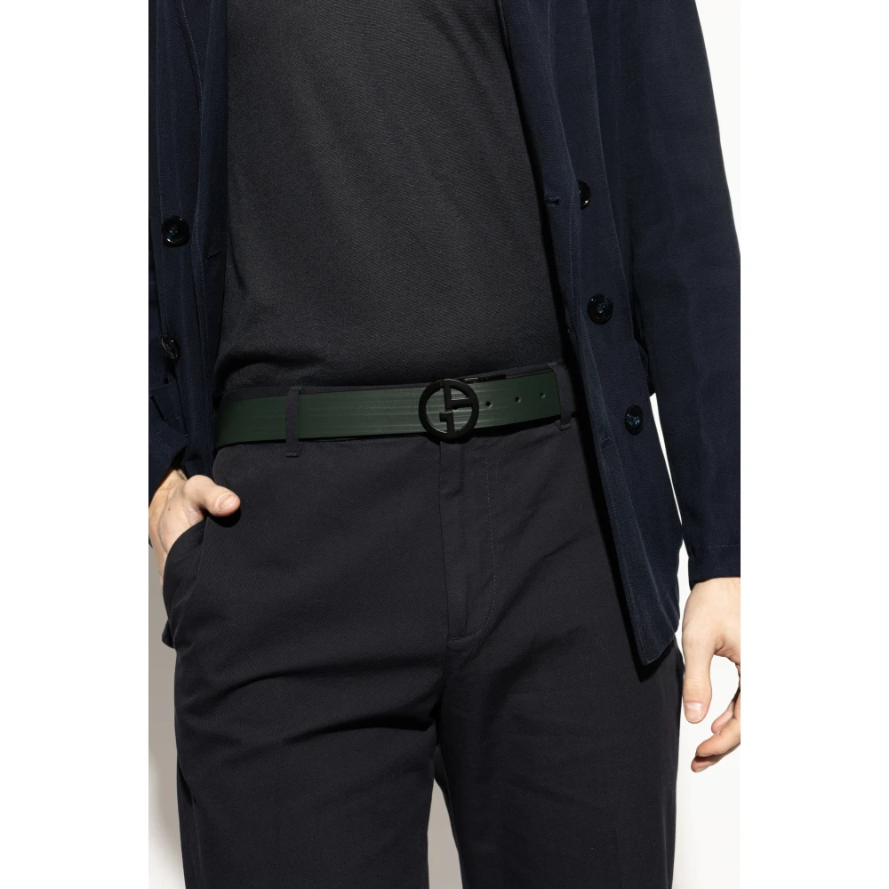 Giorgio Armani Riem met verwisselbare gespen Green Heren