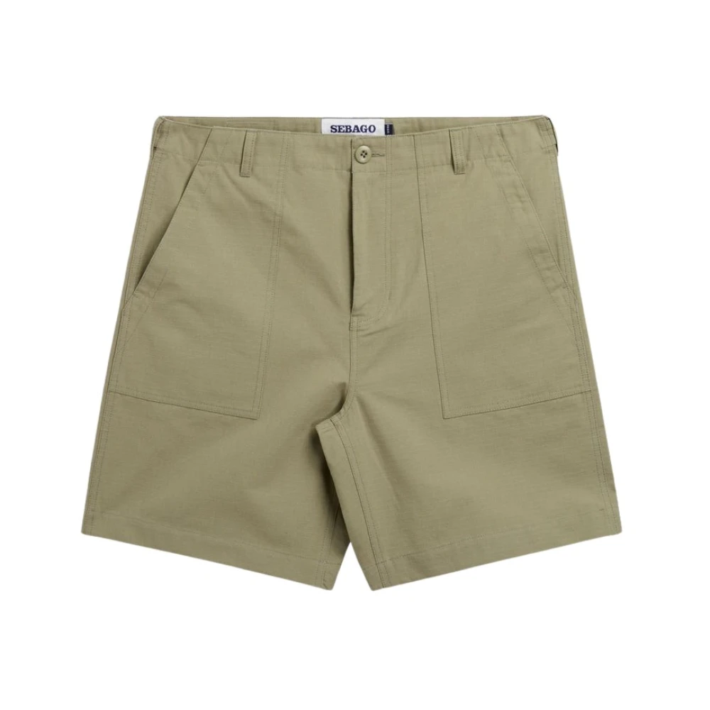 Sebago Green Casual Shorts, Male, M, Milton Short