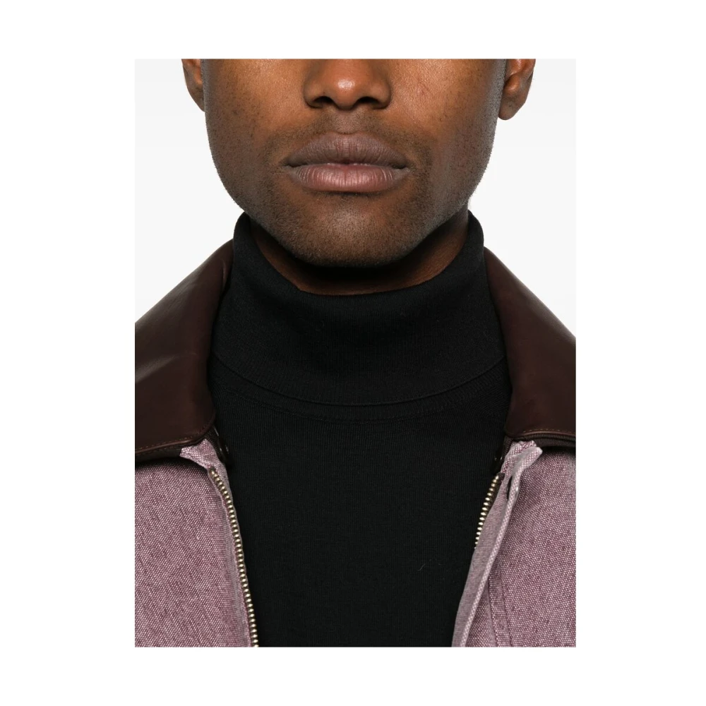 Auralee Midnight Blue Roll Neck Sweater Blue Heren