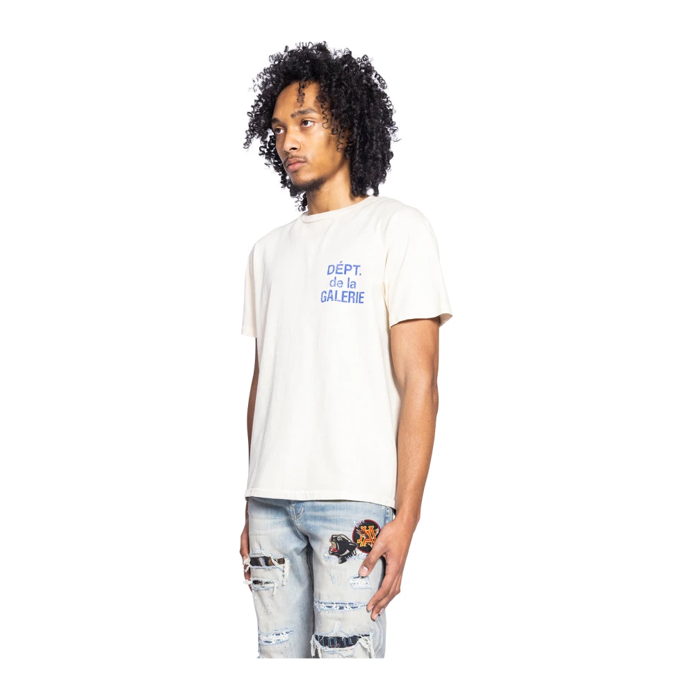 Gallery Dept. Crème Blauwe Franse Tee Shirt White Heren